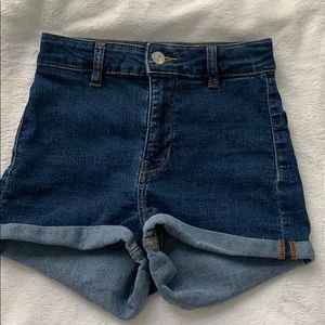 H&M high waisted denim shorts